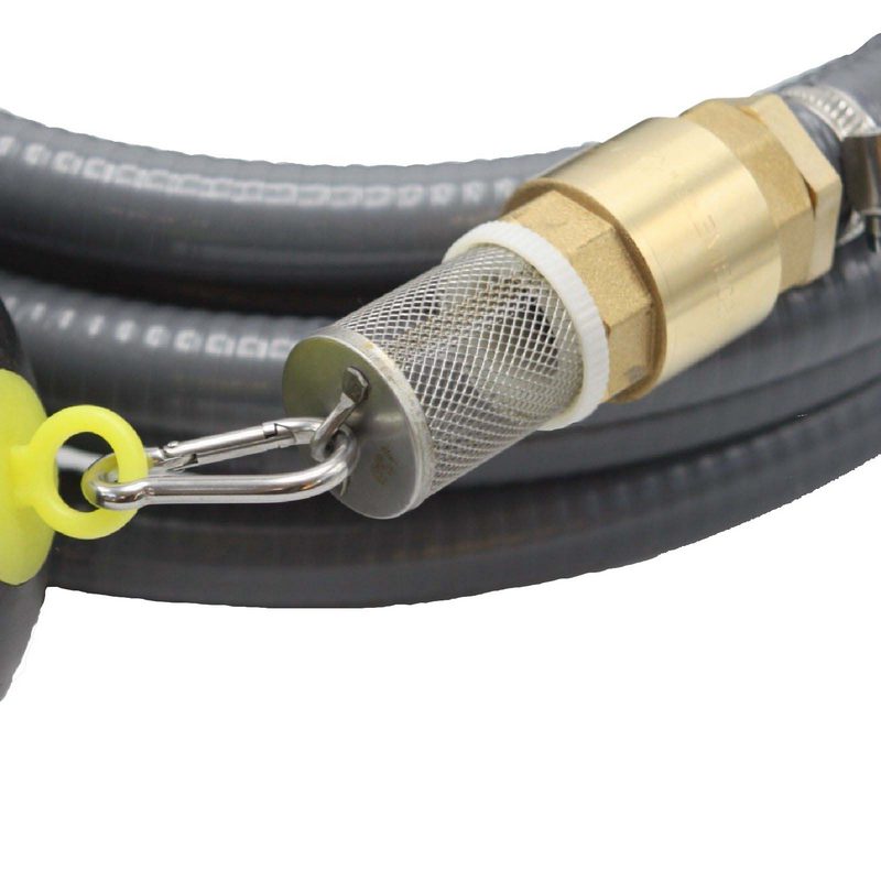 19 mm 3/4" Zoll Ansaug Saug Schlauch Pumpen Garnitur schwimmende Entnahme Schnellanschluss grau - 18 m