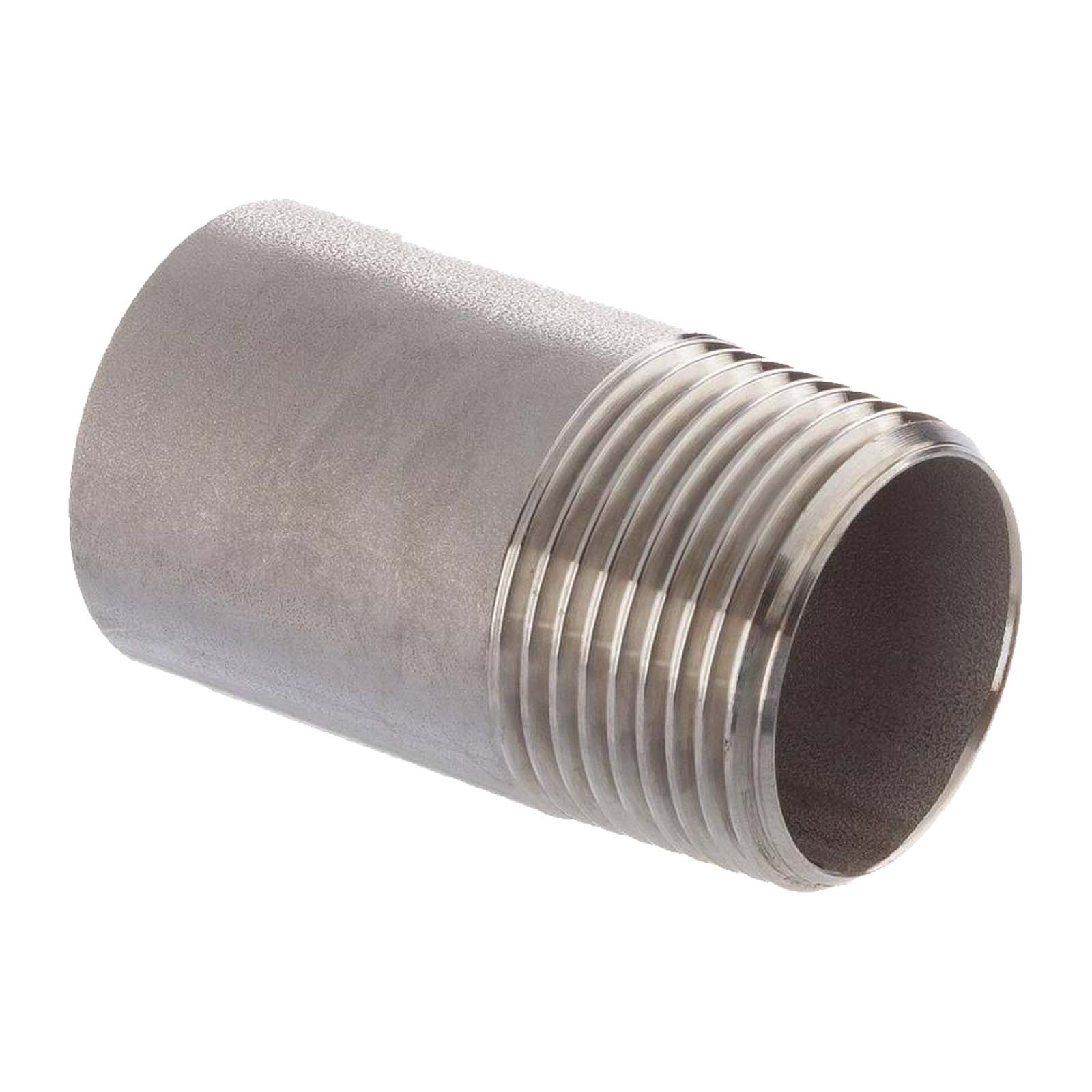 4" Edelstahl Fitting V4A AISI 316 Nr. 23B - Anschweißnippel (80 mm) Außengewinde AG - PN 8 bar