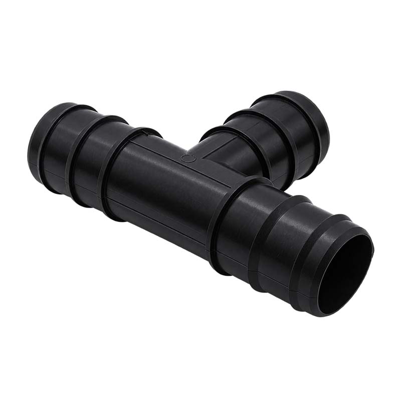 38 mm T-Stück PP Schlauch Tülle Stutzen Verbinder Pool Schlauch schwarz - PN 4 bar