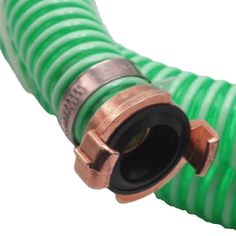 25 mm 1" Zoll Ansaug Saug Schlauch Pumpen Garnitur Schnellkupplung grün - 8 m