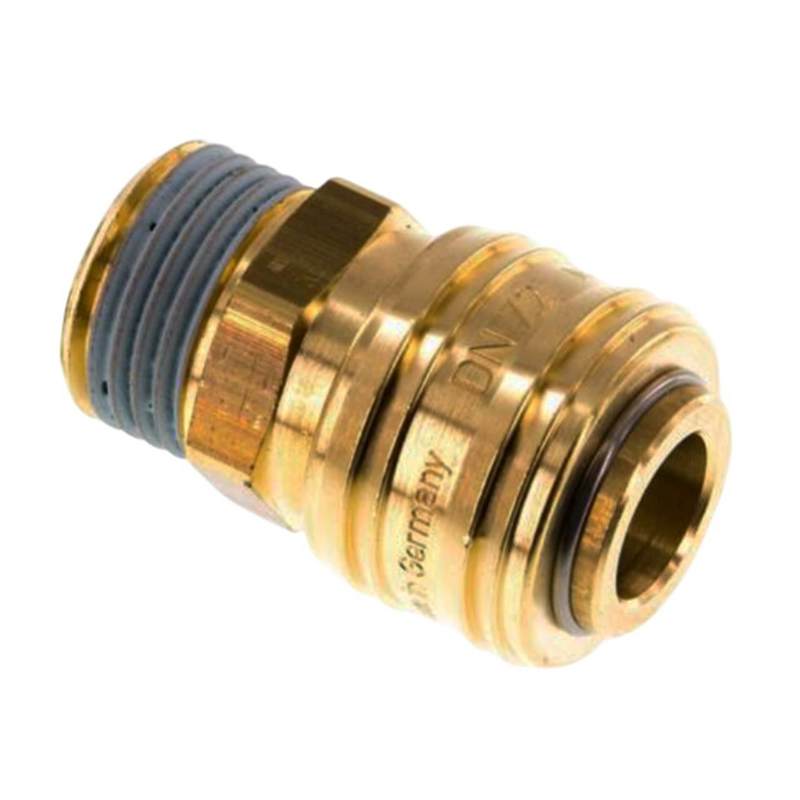 1/4 " Druckluft Kupplung Dose Schnell Messing NW 7,2 mit Innengewinde AG - PN 35 bar