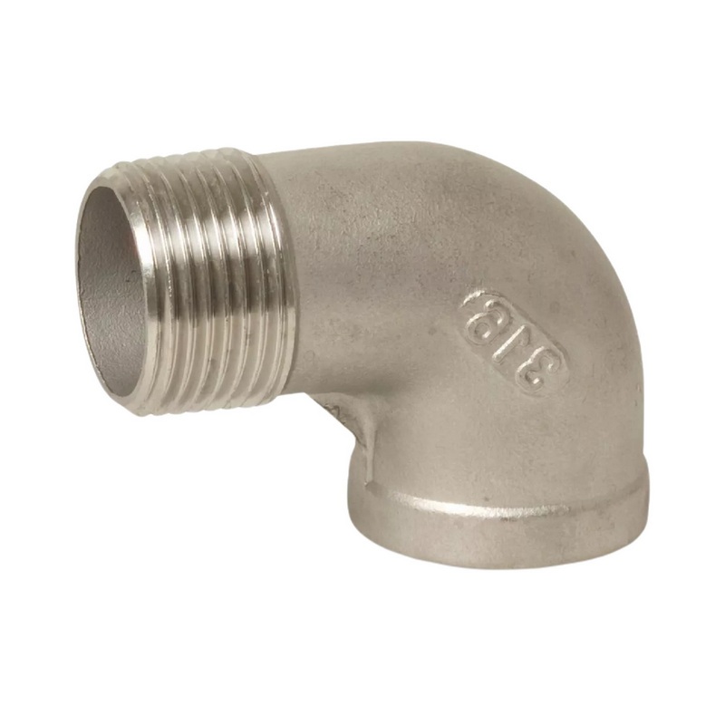 3/8" Edelstahl Fitting V4A AISI 316 Nr. 92 - Winkel 90° Innen x Außengewinde IG x AG  - PN 16 bar