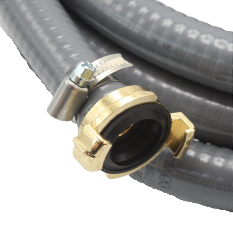 19 mm 3/4" Zoll Ansaug Saug Schlauch Pumpen Garnitur schwimmende Entnahme Schnellanschluss grau - 18 m