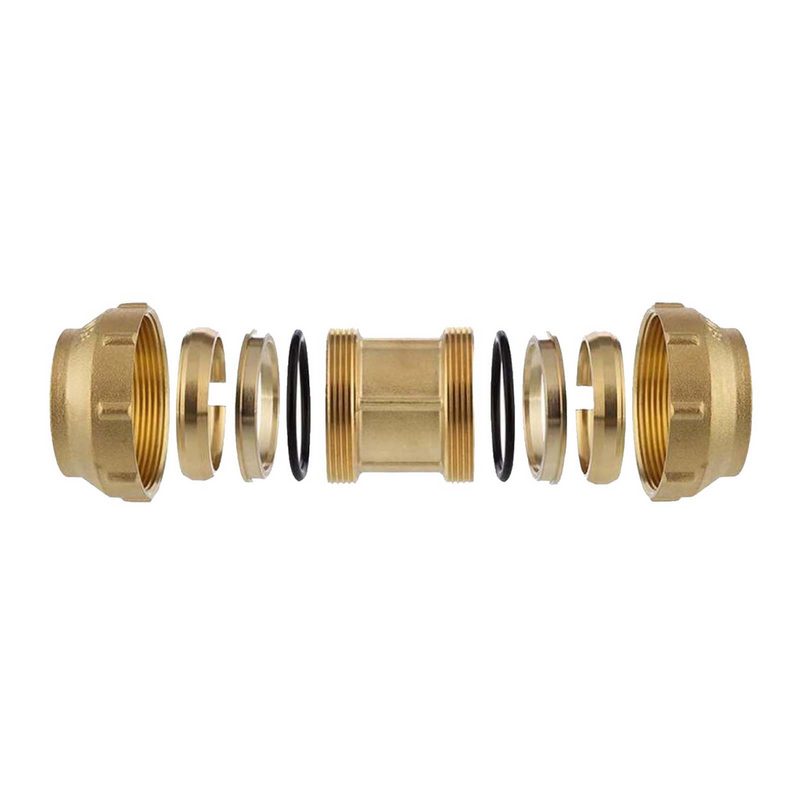 63 mm PE Fitting Klemm Verbinder Messing Verschraubung Muffe Kupplung DVGW - PN 16 bar