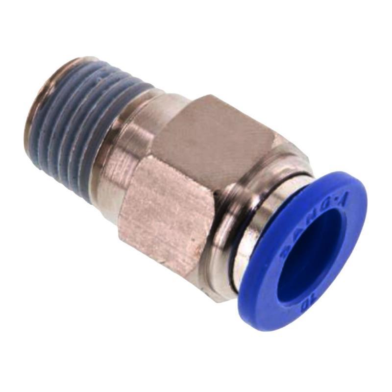 4 mm x 1/4" Pneumatik Steck Verbinder IQS Außengewinde konisch - PN 20 bar