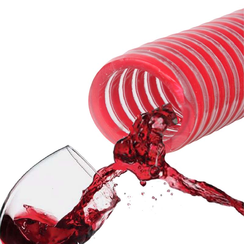 32 mm 1 1/4" Zoll Saug Ansaug Spiral Förder Pumpen Wein Alkohol Milch Schlauch rot - PN 9 bar
