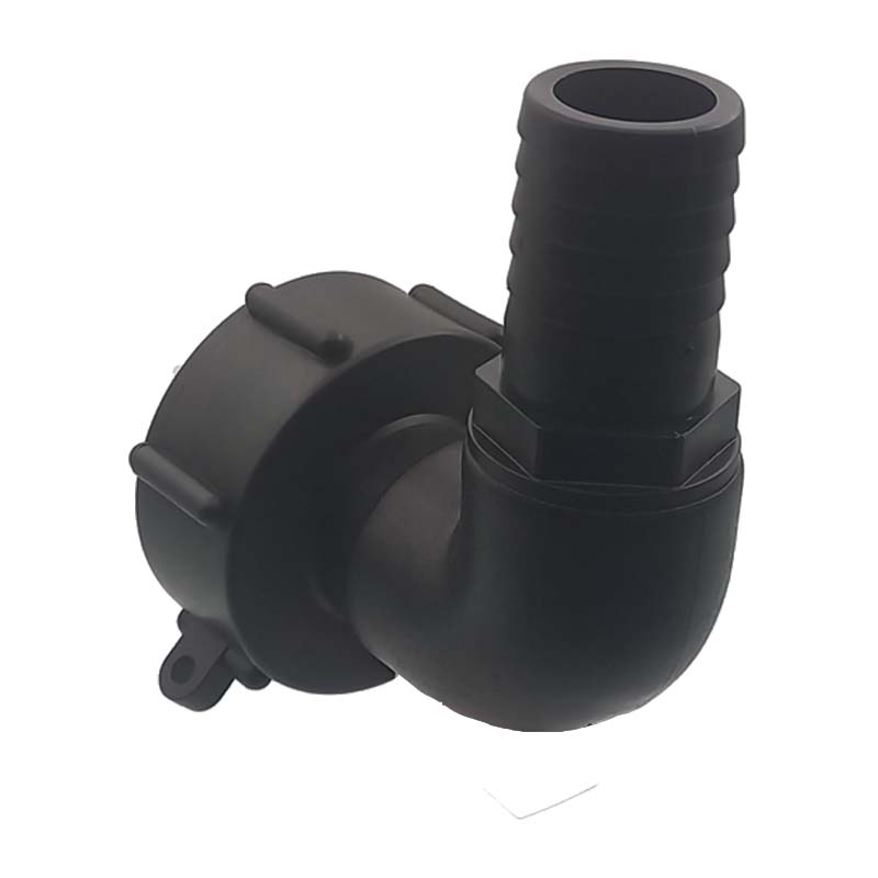 S60 x 6 IBC Winkel 90° Adapter Tülle Stutzen 32 mm 1 1/4" Container Fass Tank Zubehör PN 10 bar