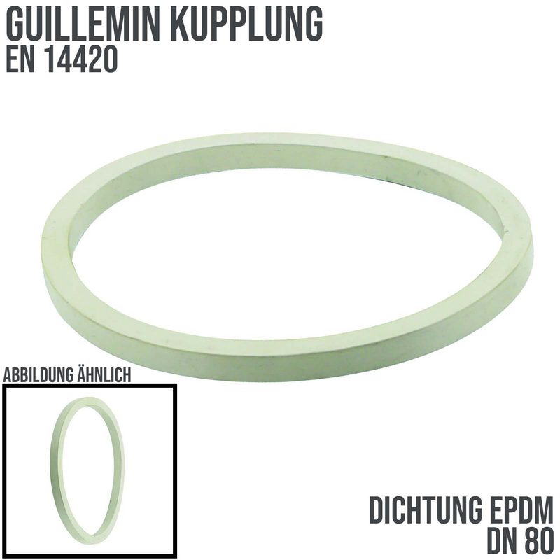 DN 80 Guillemin Kupplung Ersatz Dichtung EPDM weiß