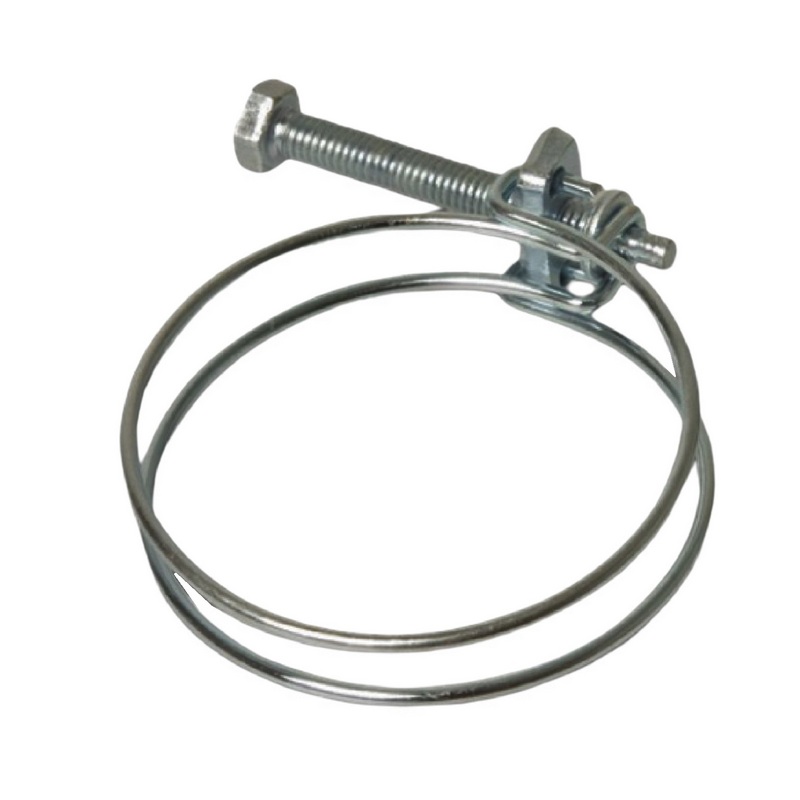 41 - 46 mm 2-Draht Schlauch Schelle W1 Stahl verzinkt Schraube M6 x 40 Draht 2,0 mm