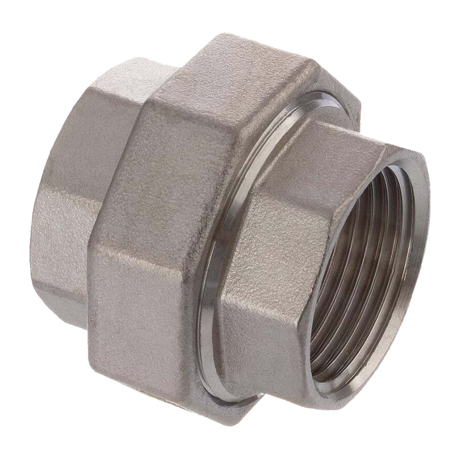 4" Edelstahl Fitting V4A AISI 316 Verschraubung Innengewinde IG flach dichtend - PN 16 bar