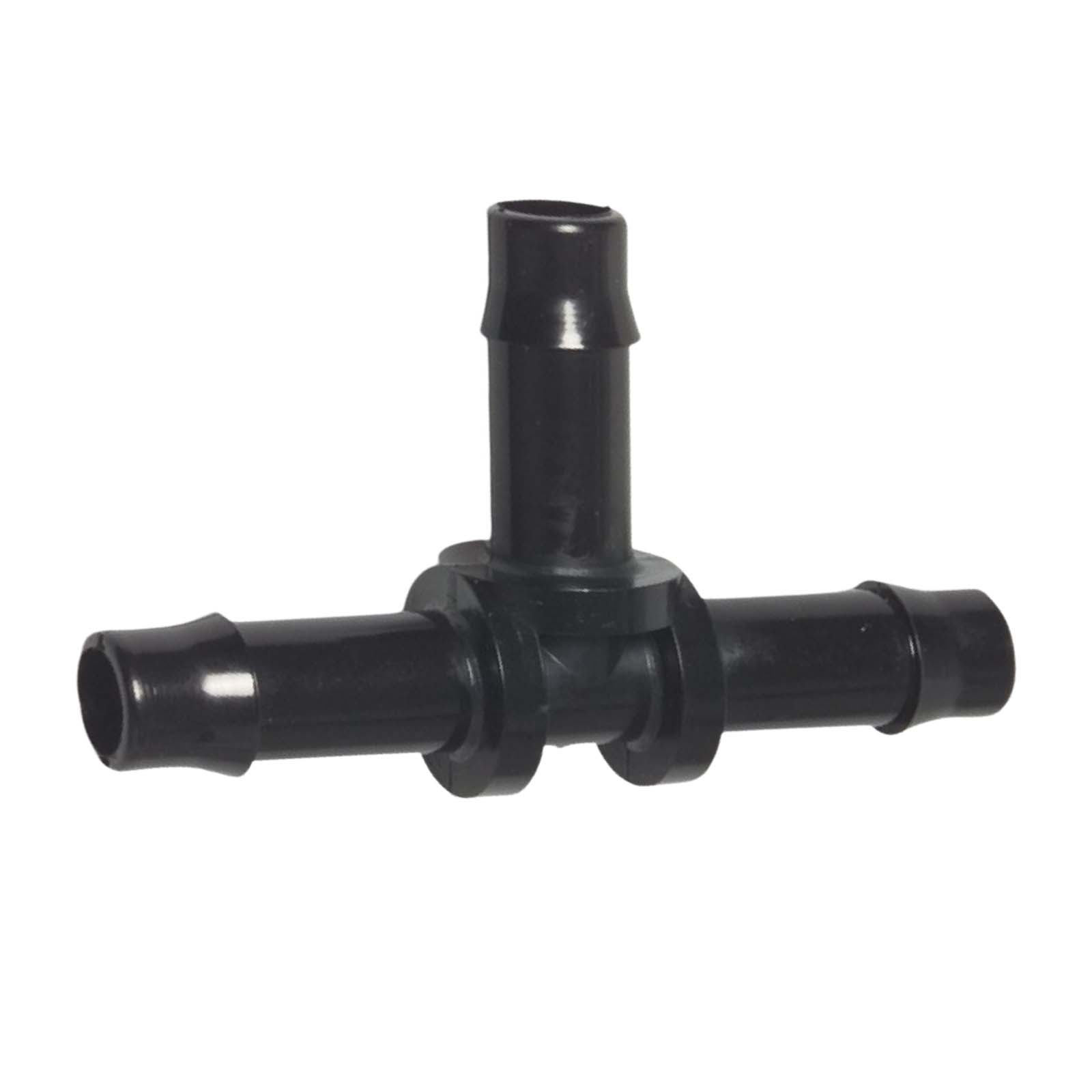 10 mm PA Nylon T-Stück 90° Schlauch Verbinder Stutzen Tülle Kupplung Fitting WF schwarz PN 10 bar