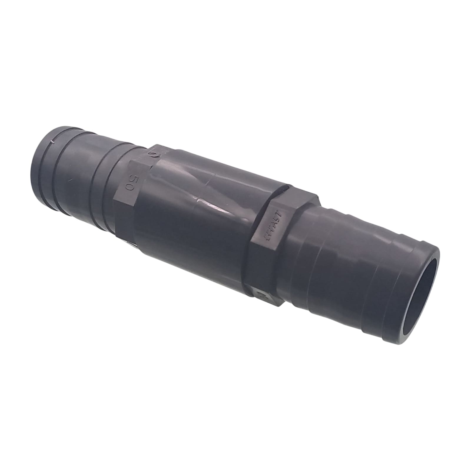 50 mm PVC PROFI Gerade Schlauch Verbinder Stutzen Tülle Pool Teich Garten - PN 10 bar - Montage-Set