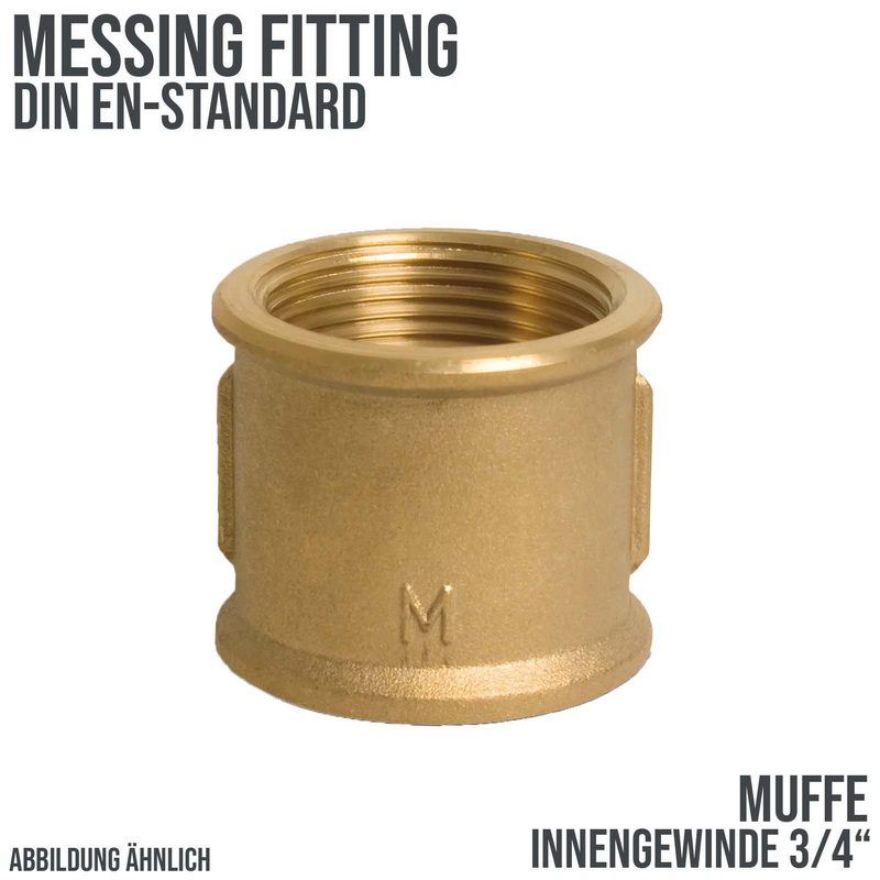 3/4" Muffe Nr. 270 Innen x Innengewinde IG Messing Fittings PN 30 bar