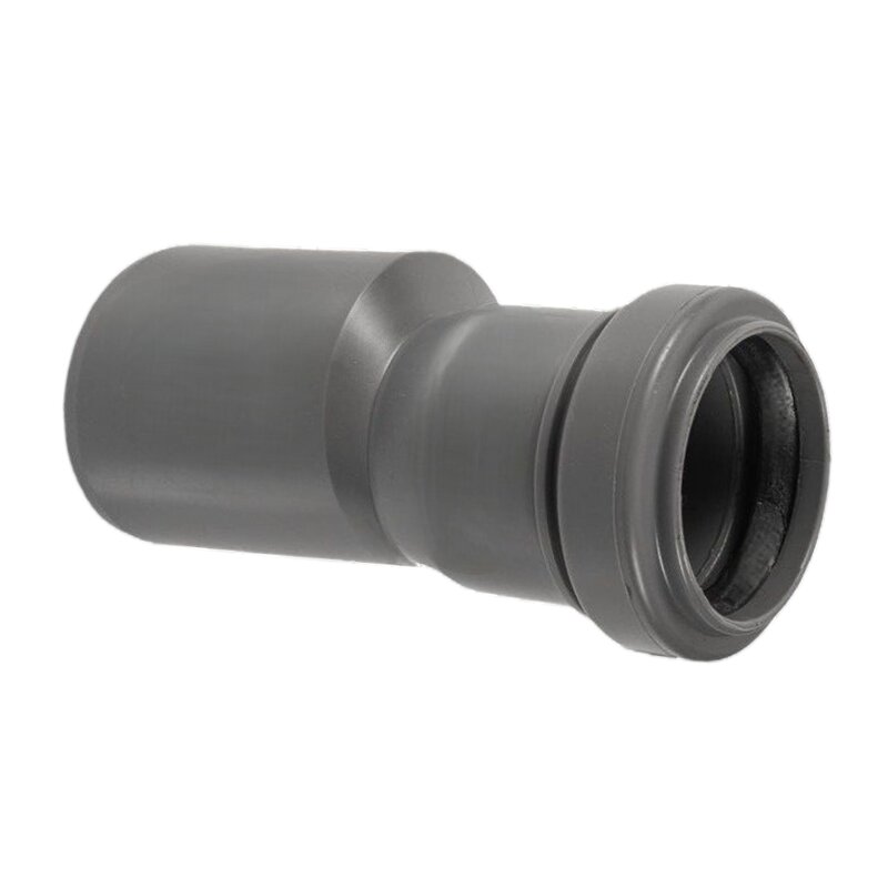 50 x 40 mm PP Reduzierstück exzentrisch Abfluß Abwasser HT KG Rohr Stutzen Muffe grau