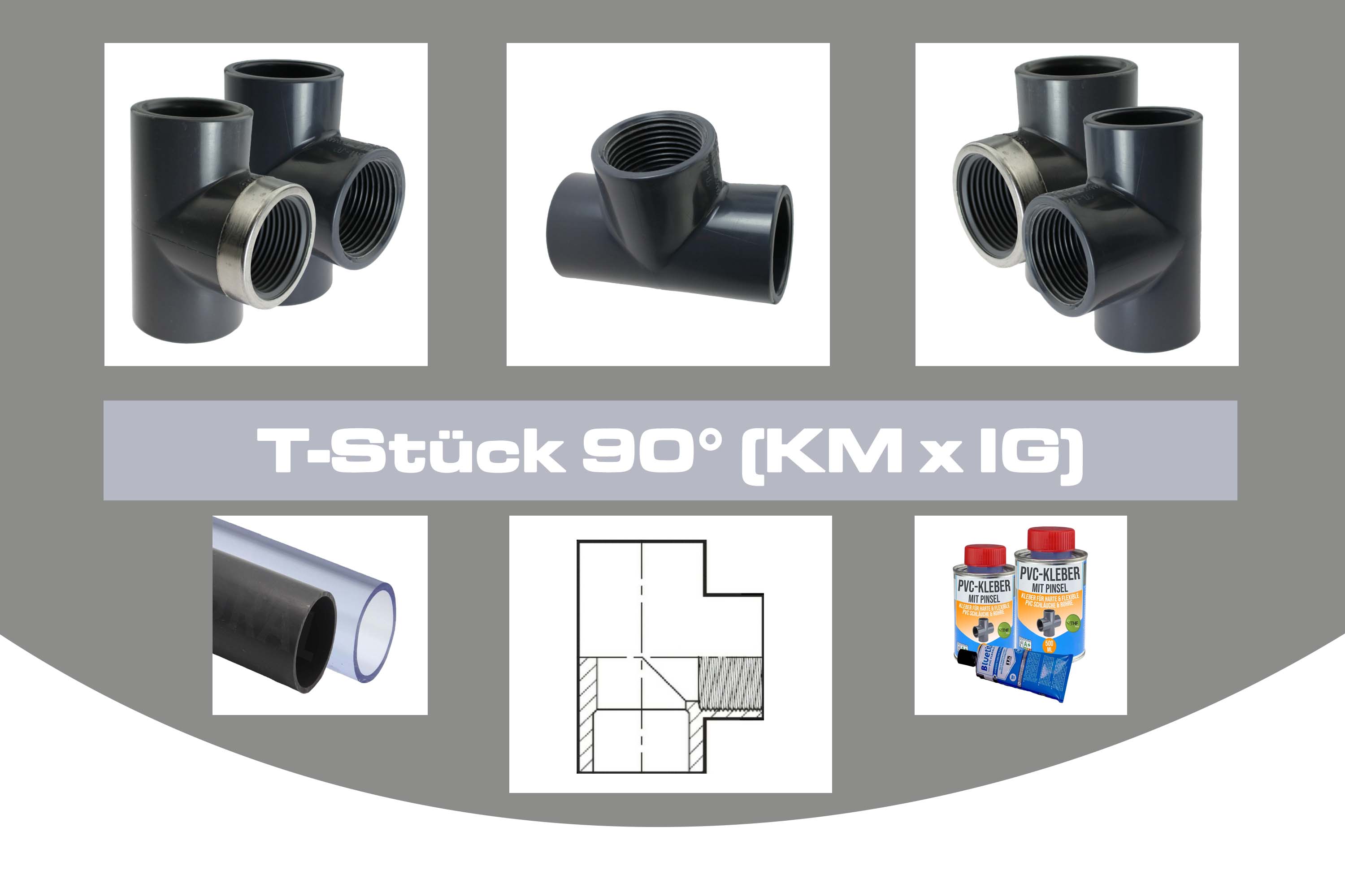 T-Stück 90° (KM x IG)