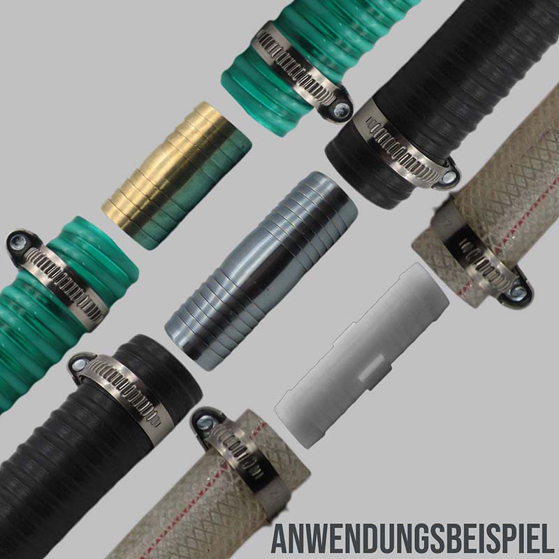 205 mm 8" Stahl Schlauch Verbinder Kupplung Tülle Stutzen massiv PN 10 bar