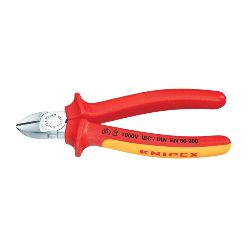 180 mm Seiten Schneider Zange VDE verchromt 2K Griffe Knipex