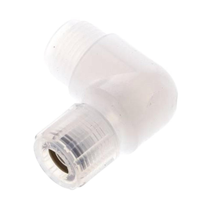 10 x 8 mm x 1/2" Winkel 90° Kupplung Aussengewinde PFA Verschraubung PA PP Schlauch FDA - PN 10 bar