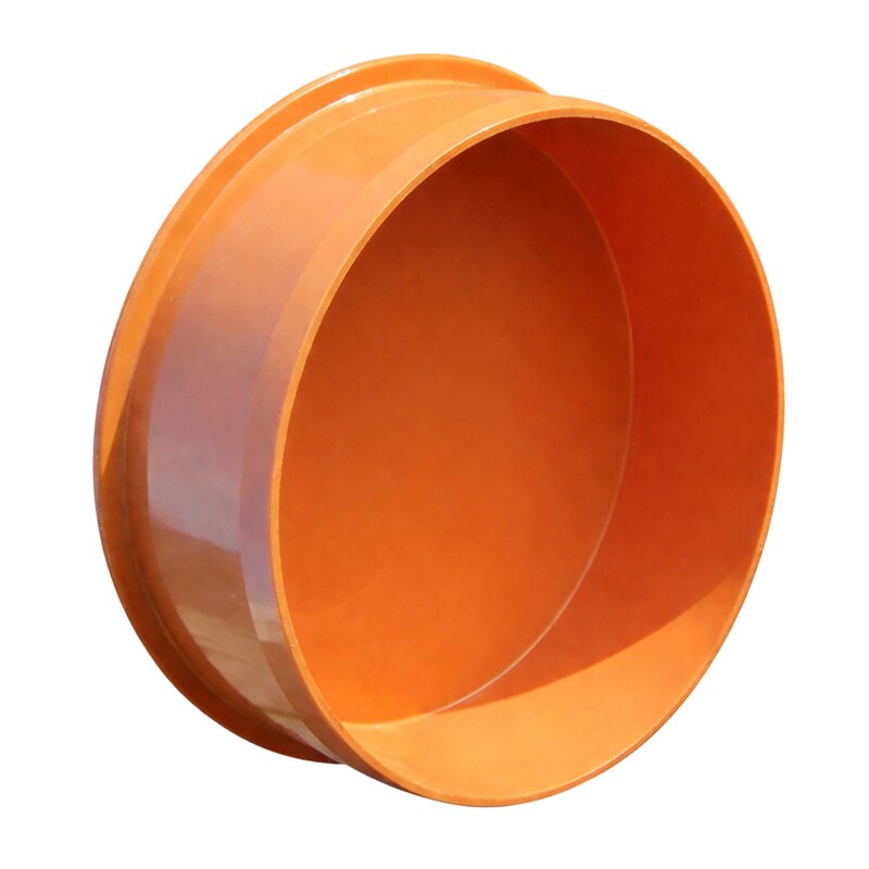 125 mm PVC Stopfen Abfluß Abwasser HT KG Rohr SN4 Stutzen rostbraun