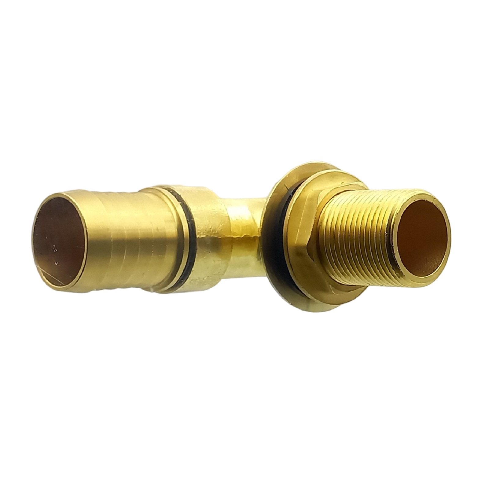 90° Tank Regen Tonnen Durchführung Messing Schlauch Tülle Stutzen 32mm (1 1/4") - Anschuss Set PN 10 bar
