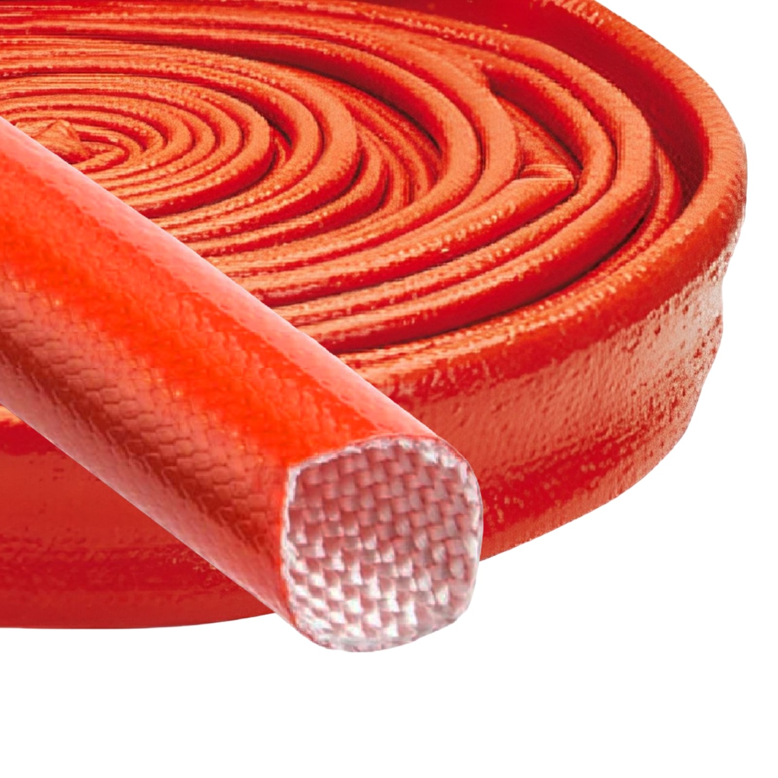 10 x 1,6 mm Feuer Flamm Brand Schutz Schlauch Silikon Fiberglas DN rot EN 45545 DIN5510-2