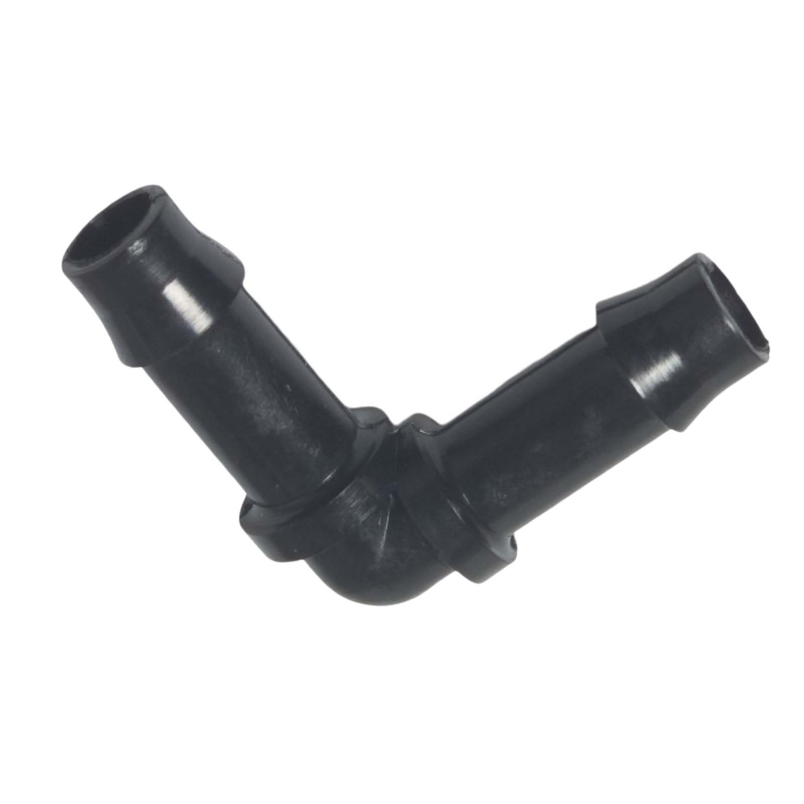19 mm PA Nylon Winkel 90° Schlauch Verbinder Stutzen Doppel Tülle Kupplung Fitting WF schwarz PN 10 bar