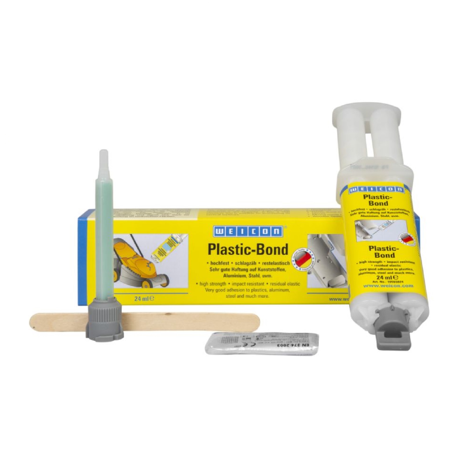 Plastic Bond 24ml Kunststoff Kleber Reparatur SET - cremeweiß
