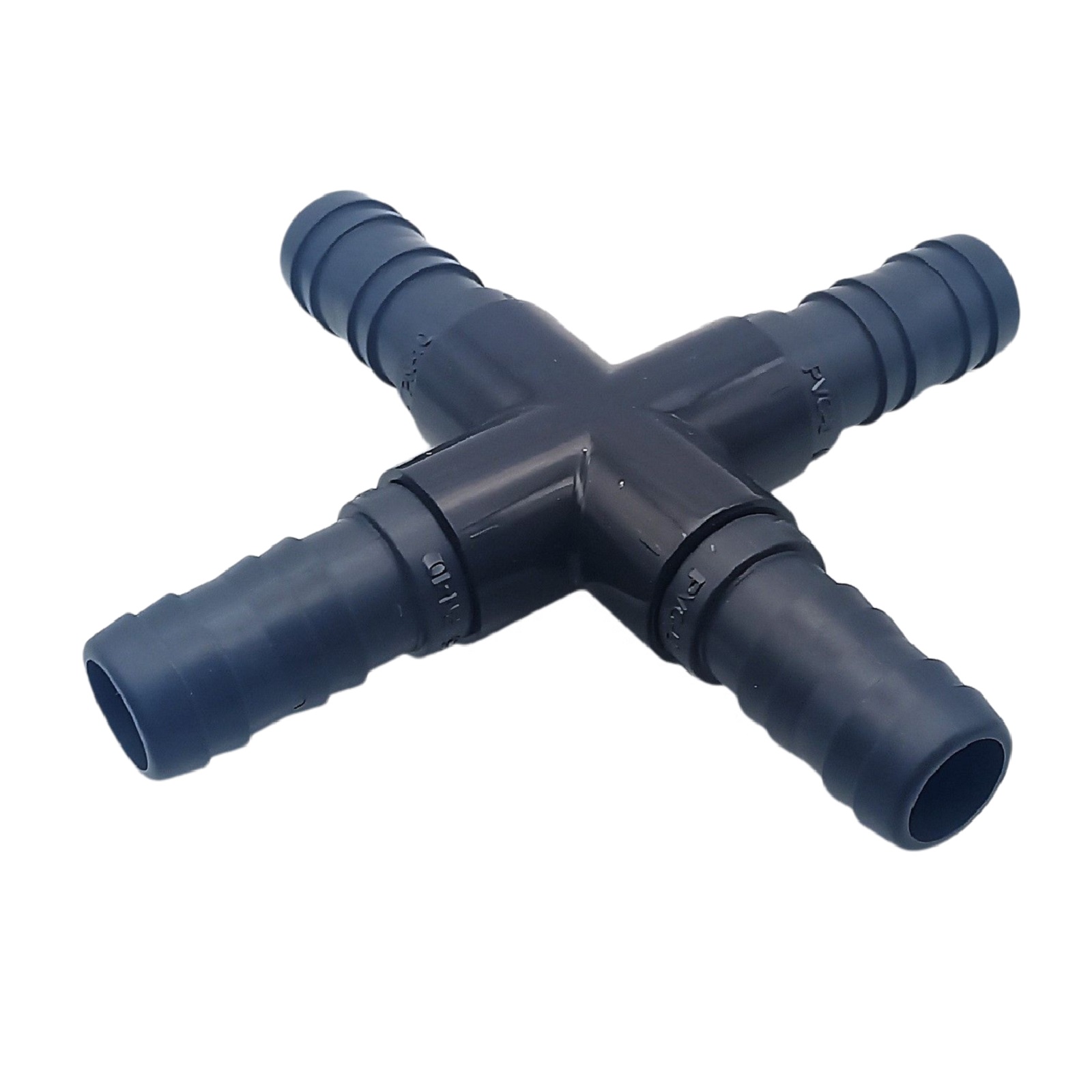 25 mm PVC PROFI Kreuz 90° Schlauch Verbinder Stutzen Tülle Pool Teich Garten - PN 10 bar - Montage-Set