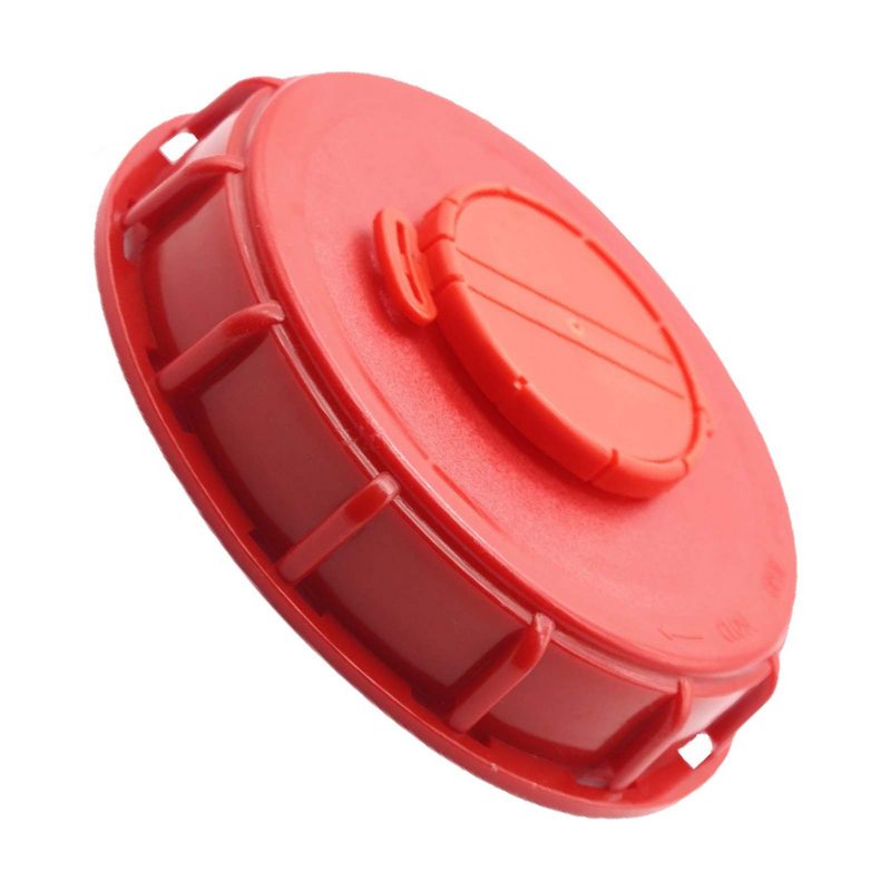 S165 x 7 DN 150 (AD 187 mm) IBC Container Einlass Deckel Verschluss Zubehör mit Einlüftung - rot