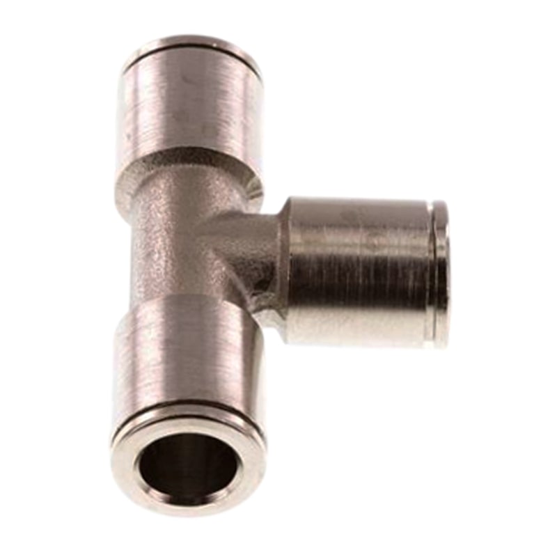 4 mm Pneumatik Schnell Steck Verbinder IQS T-Stück 90° MSV Messing PA PU Schlauch - PN 16 bar