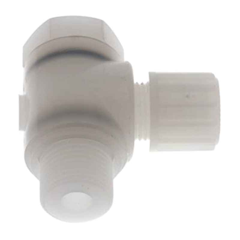 6 x 4 mm x 1/4" Winkel 90° Kupplung Aussengewinde PVDF Verschraubung PA PP Schlauch FDA drehbar - PN 10 bar