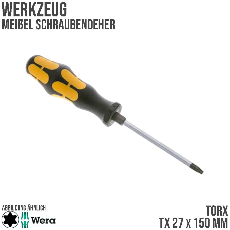 TX 27 x 125 mm TORX Schrauben Meißel Dreher Zieher - Wera Kraftform Plus 900