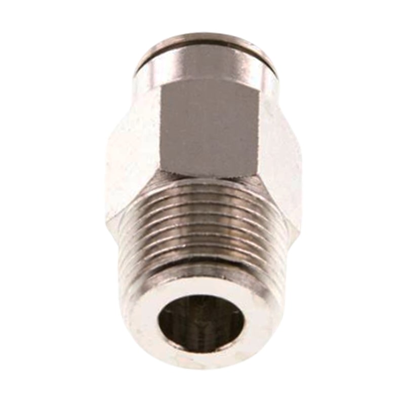 14 mm x 1/2" Pneumatik Schnell Steck Verbinder IQS MSV Messing Außengewinde konisch - PN 16 bar