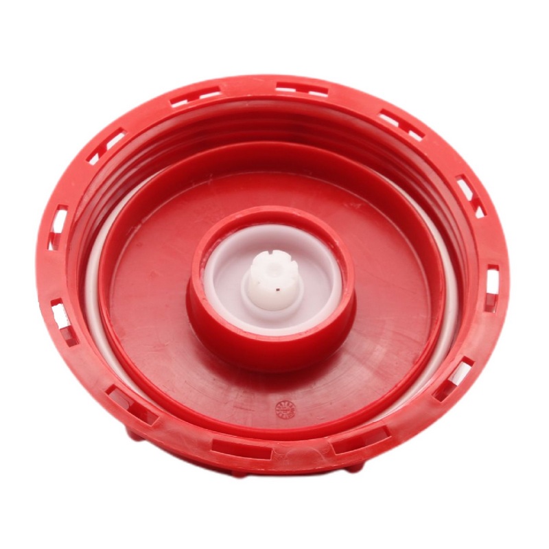 S245 x 6 DN 225 (AD 255 mm) IBC Container Einlass Deckel Verschluss mit Einlüftung - rot