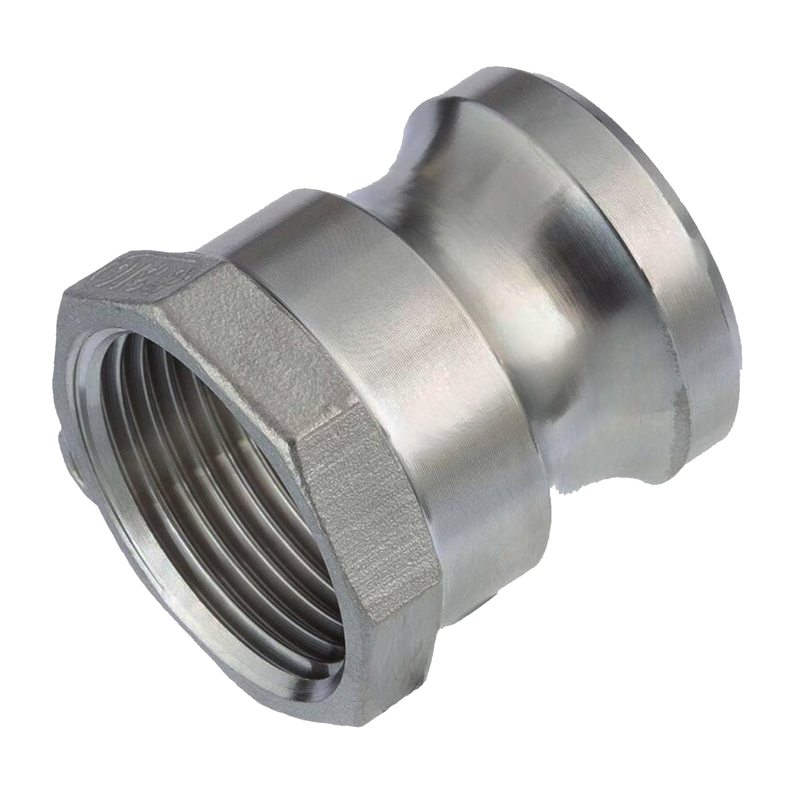 Kamlock Typ A - Vaterteil Edelstahl V2A (AISI 316) - 175,9 mm Stecker mit Innengewinde (IG) 6" Zoll DN 150 - 5 bar