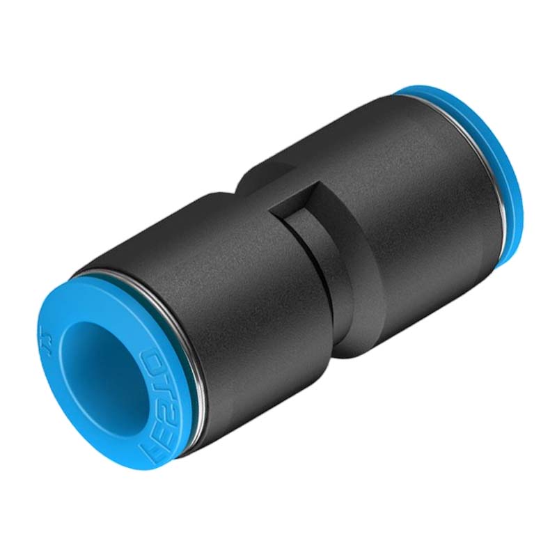 10 mm Pneumatik Schnell Steck Verbinder QS gerade blau/schwarz QS-4 (153034) - PN 14 bar