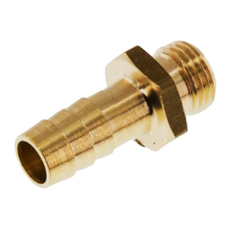 6 mm x 1/4" Zoll Schlauch Tülle Stutzen Außengewinde AG Nippel Messing Fittings - PN 30 bar