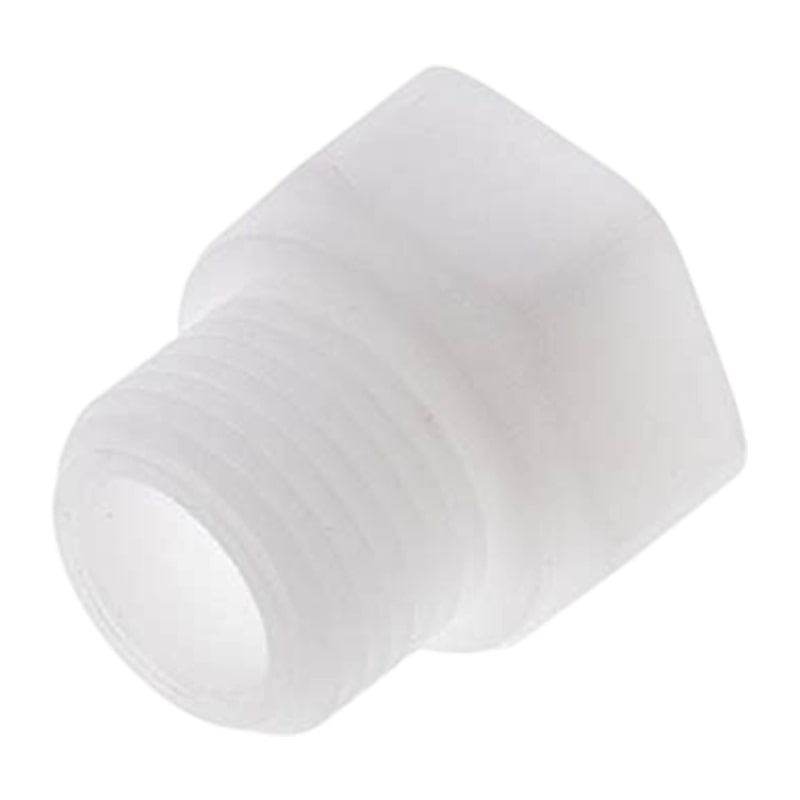 3/4" x 1/2" PP Gewinde Fitting FDA Reduzier Nippel Außen x Innengewinde Verbinder beige - PN 10 bar