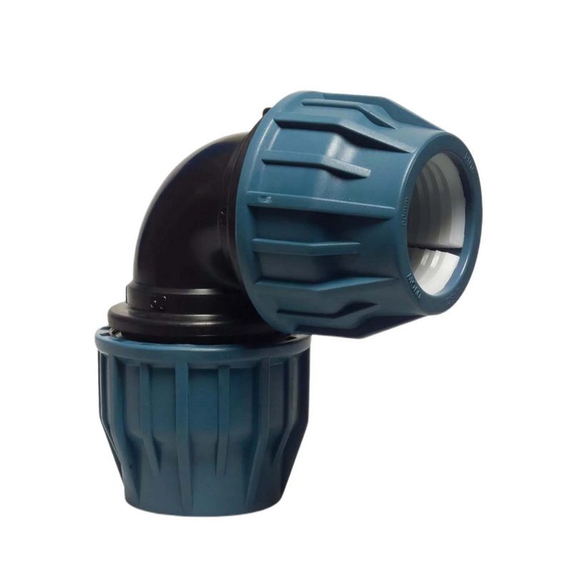 110 mm PE PP Fitting Klemm Verbinder Verschraubung Muffe Rohr Winkel 90° DVGW - PN 16 bar