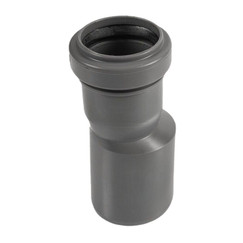 50 x 40 mm PP Reduzierstück exzentrisch Abfluß Abwasser HT KG Rohr Stutzen Muffe grau