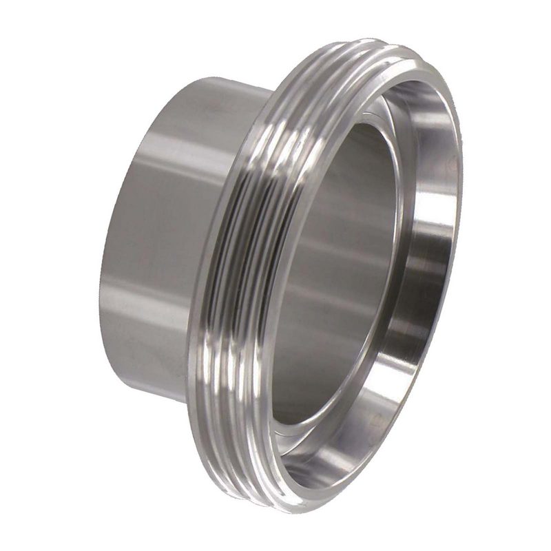 DN 40 Milchrohr Verschraubung DIN 11851 VT Vaterteil Stutzen Außengewinde Anschweißende ID x AD 38 x 41 mm - PN 25 bar