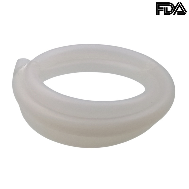 1 x 2 mm Silikon Silicon Industrie Schlauch transparent talkumiert Lebensmittel FDA