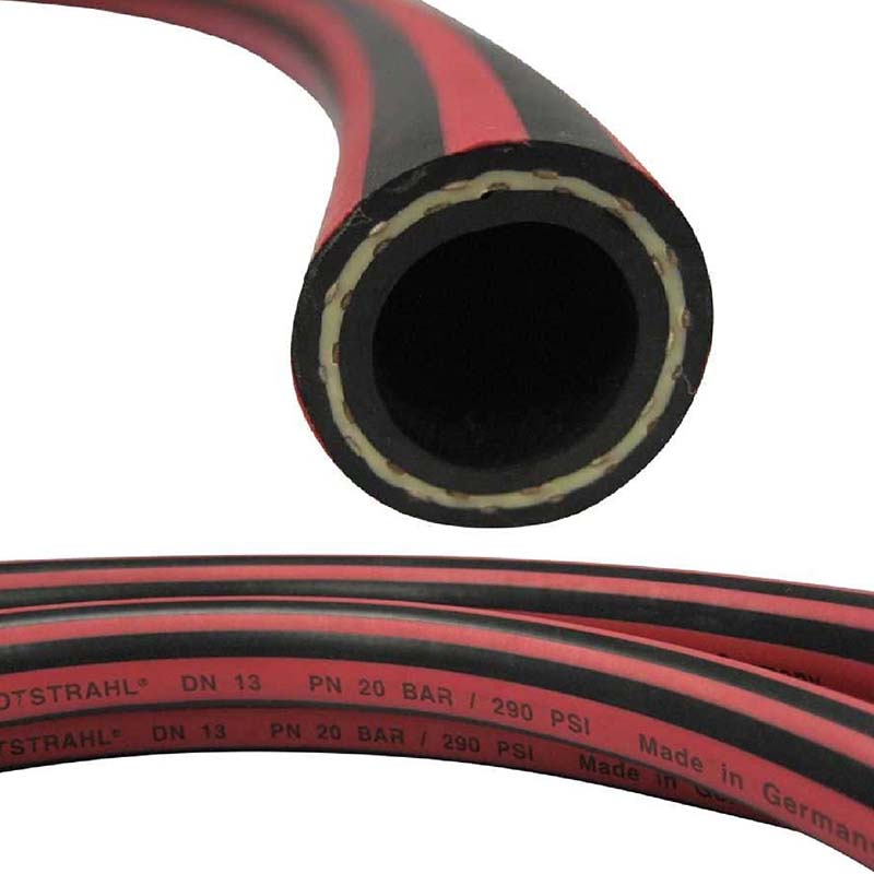 32 mm 1 1/4" Zoll Hochleistungs Gummi Wasser Schlauch EPDM - CONTI TRIX ROTSTRAHL® PN 15 bar