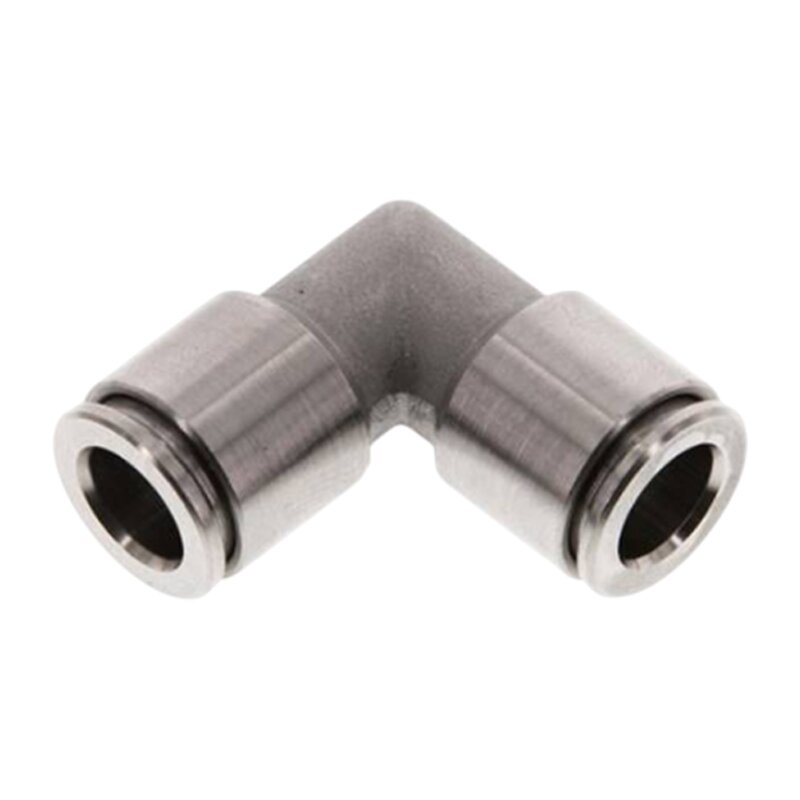 4 mm Pneumatik Schnell Steck Verbinder IQS Winkel 90° Edelstahl 1.4404 PA PU Schlauch - PN 16 bar