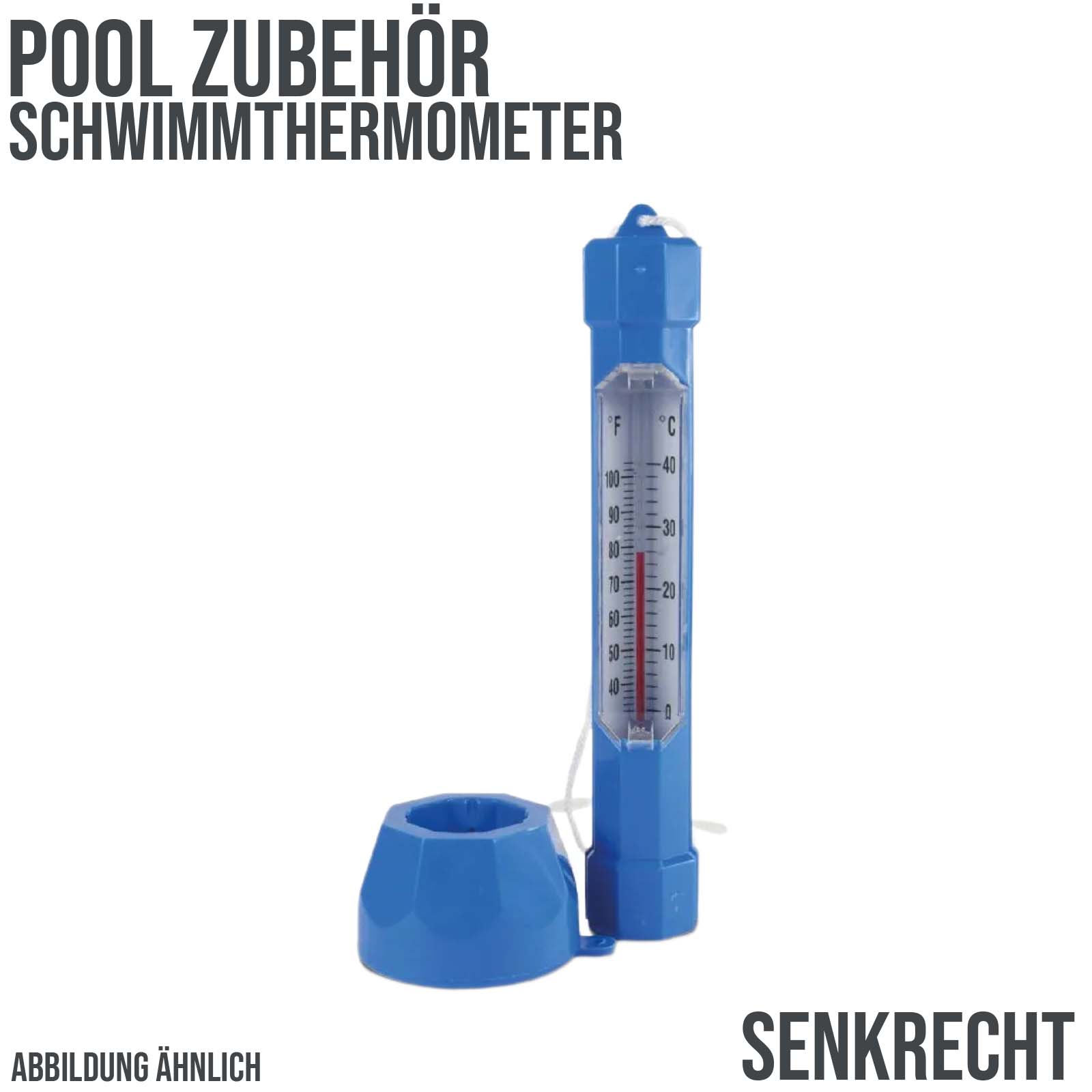 Pool Schwimm Thermometer Blau/Weiß senkrecht