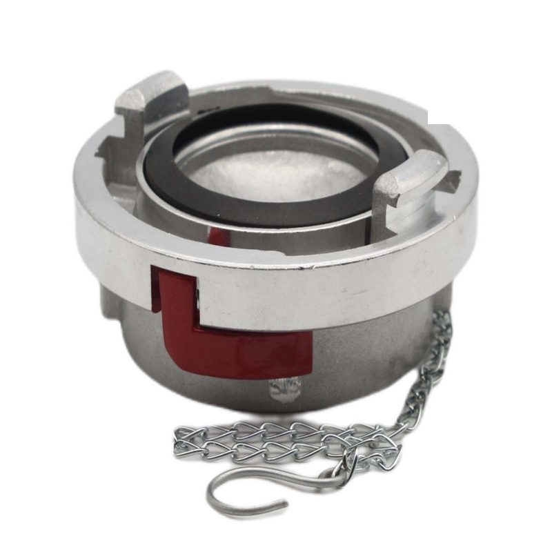 STORZ C DN 52 KA 66 Blind Kupplung mit Kette / Verriegelung Saug Bau Feuerwehr Schlauch Aluminium - PN 16 bar