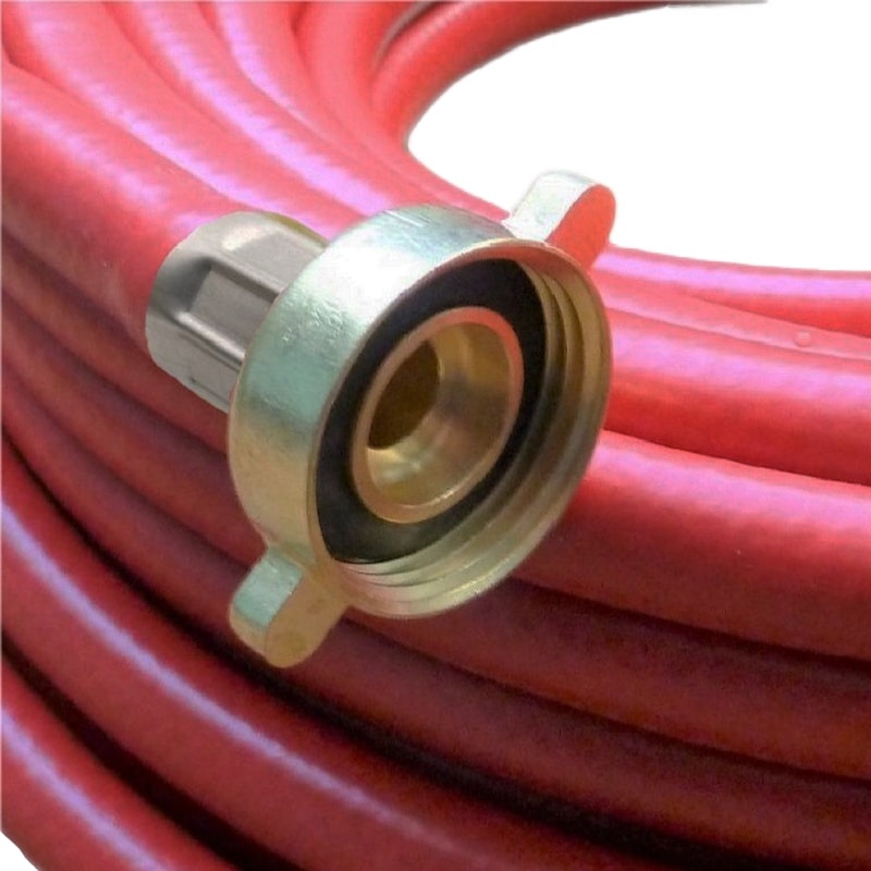 2,5 m Heizungs Füll Wasser Heizkörper Radiator Sanitär Schlauch rot - 3/4" Gerade/Winkel Anschluss - PN 8 bar