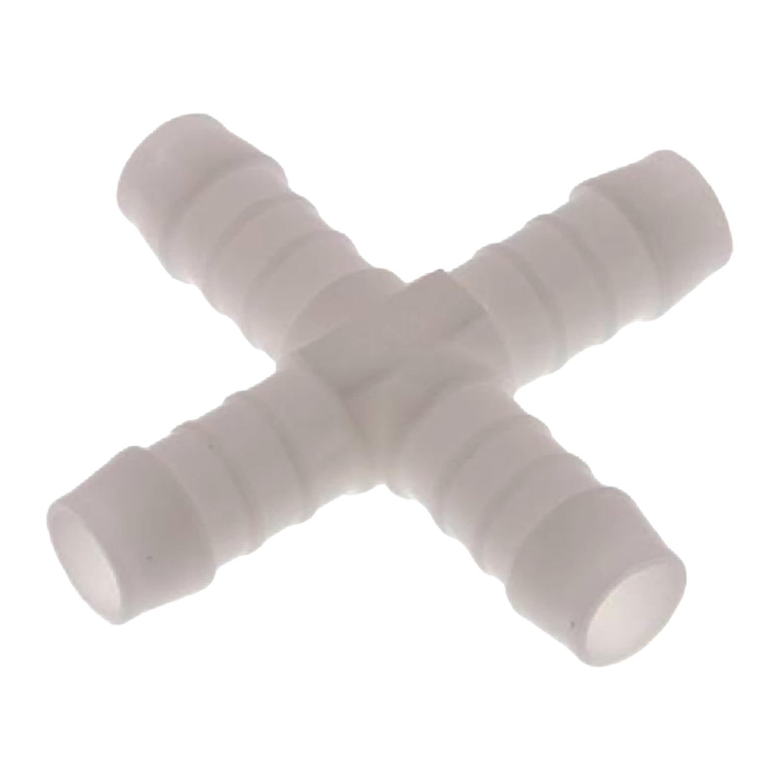 13 mm POM Kreuz Schlauch Verbinder Stutzen Tülle Kupplung Fitting weiss PN 10 bar