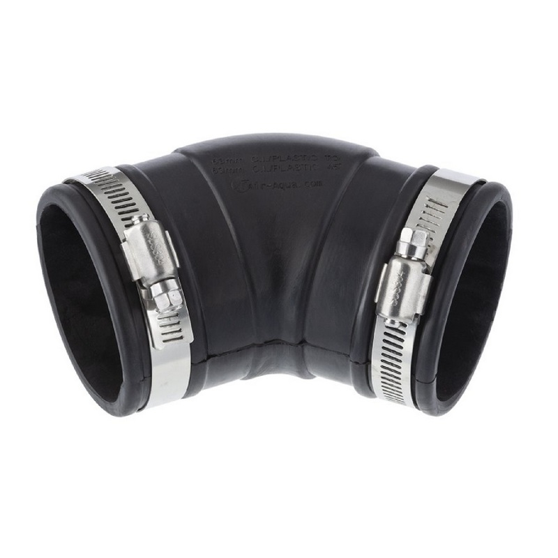 160 mm NBR Flex Fitting Bogen 45° Verbinder Reparatur (Klemmbereich 150 - 162 mm)