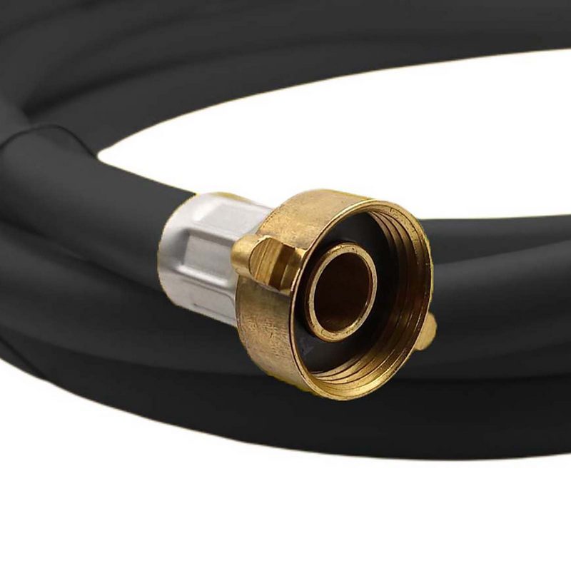 1,0 m Heizungs Füll Wasser Heizkörper Radiator Sanitär Schlauch schwarz - 3/4" Anschluss - PN 8 bar